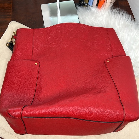 Louis Vuitton Monogram Bagatelle Cherry PM Empreinte Cerise M50071 EUC W/Strap - Picture 7 of 17